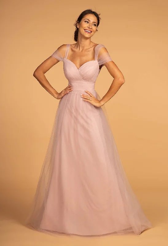 bridesmaid dresses with built-in cooling technology for hot climates --Cold Shoulder Long Tulle Dress by Elizabeth K GL2610 bridesmaid dresses with built-in cooling technology for hot climates --Cold Shoulder Long Tulle Dress by Elizabeth K GL2610