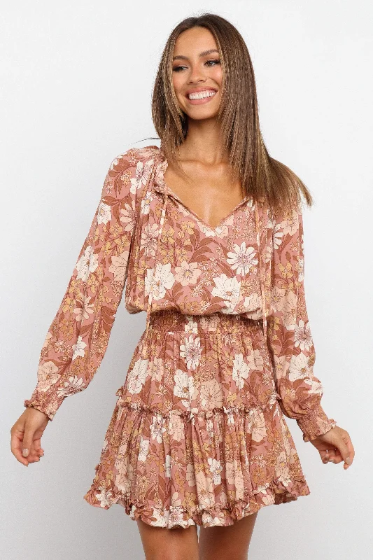 Chic spring dresses with minimal embellishments -Kealan Dress - Brown