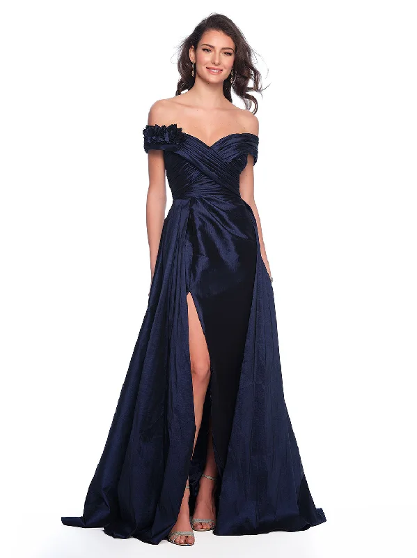 cocktail dresses with chiffon overlays for softness --Long Evening Dress by Dave and Johnny 11747