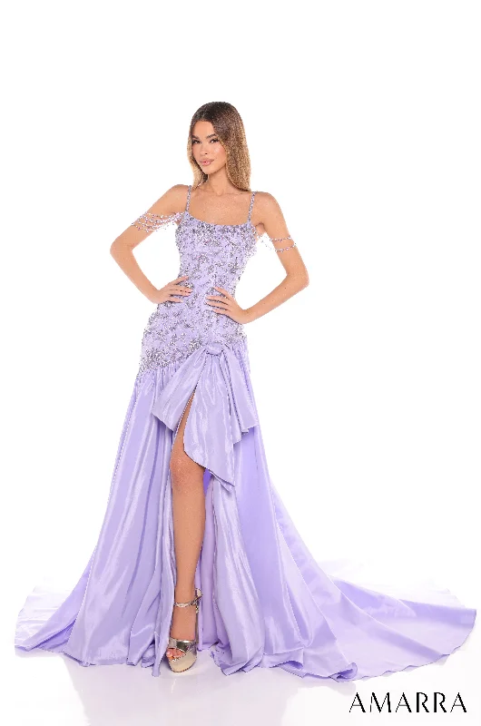 formal dresses with sheer panels for modern style --Charmeuse Cold Shoulder A-line Slit Gown by Amarra 88442 formal dresses with sheer panels for modern style --Charmeuse Cold Shoulder A-line Slit Gown by Amarra 88442