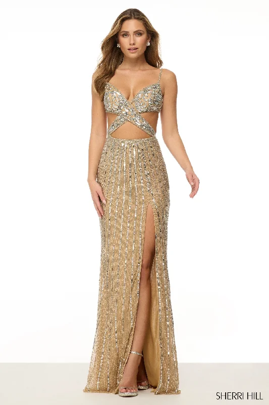 formal dresses with floral prints for garden weddings --57185