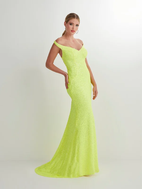cocktail dresses with lace backs for intricate detail --Fitted Long Off Shoulder Sequin Dress by Studio 17 12891 cocktail dresses with lace backs for intricate detail --Fitted Long Off Shoulder Sequin Dress by Studio 17 12891