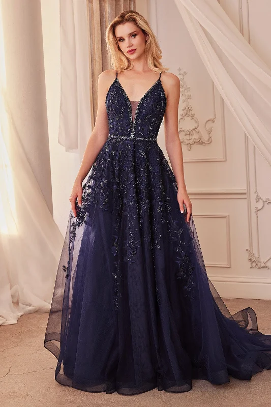 formal dresses with detachable trains for versatility --Andrea and Leo A1251 Dress