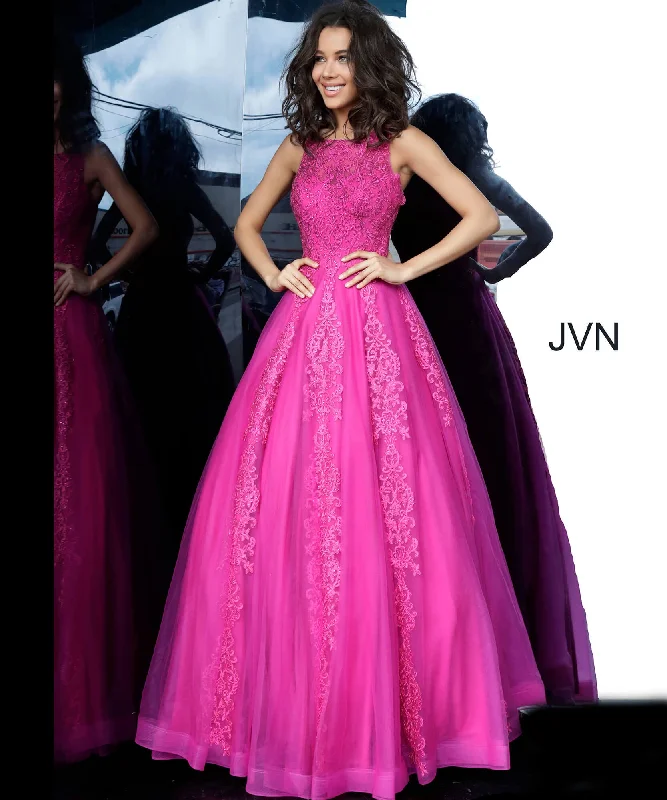 cocktail dresses with halter necks for formal dinners --Tulle Sleeveless A-line Gown by Jovani 59046 cocktail dresses with halter necks for formal dinners --Tulle Sleeveless A-line Gown by Jovani 59046