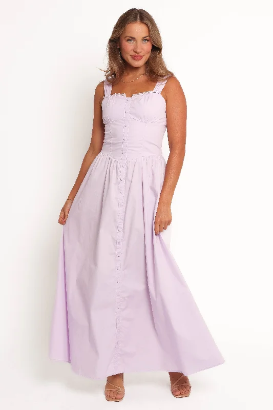 Short dresses for office cocktail parties -Bellus Maxi Dress - Lilac