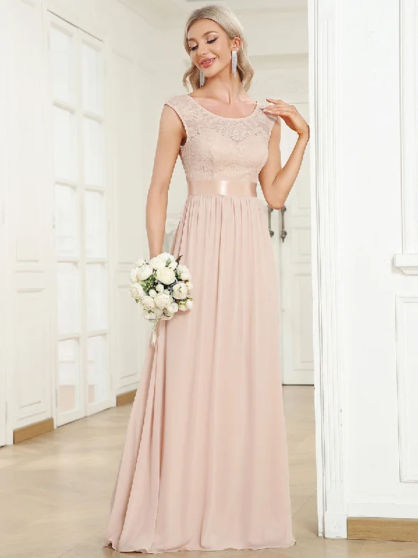 Dazzling gold cocktail dresses for holiday parties -Wholesale V Back Belted Lace & Chiffon Bridesmaid Dresses Dazzling gold cocktail dresses for holiday parties -Wholesale V Back Belted Lace & Chiffon Bridesmaid Dresses