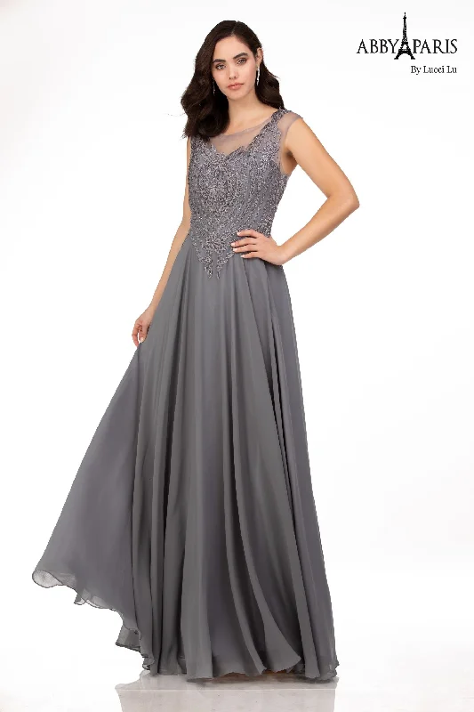 cocktail dresses with open shoulder designs for summer --Chiffon Cap Sleeve A-line Gown by Abby Paris 96051W cocktail dresses with open shoulder designs for summer --Chiffon Cap Sleeve A-line Gown by Abby Paris 96051W