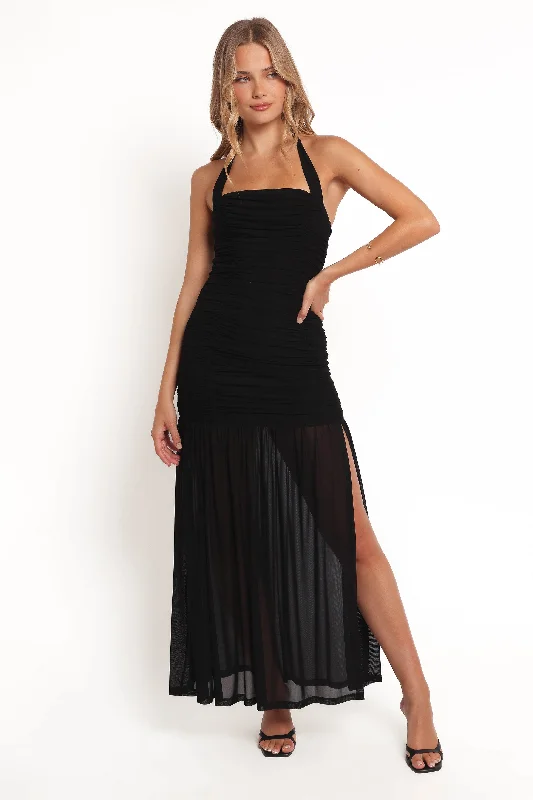 formal dresses with off-shoulder sleeves for summer events --Lea Maxi Dress - Black formal dresses with off-shoulder sleeves for summer events --Lea Maxi Dress - Black