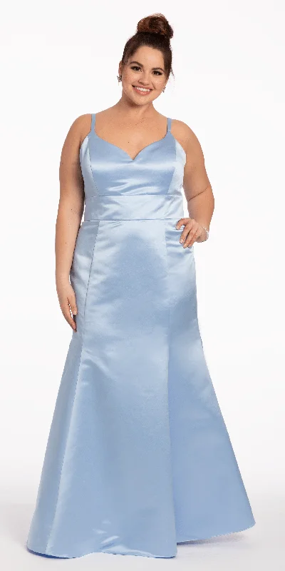 Best party dresses for birthday bashes -Satin Mermaid Sweetheart Dress - Plus