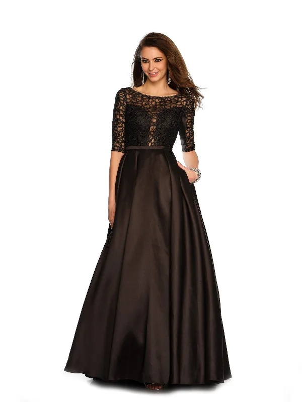 Gorgeous chiffon dresses for wedding guest outfits -Long Evening Dress by Dave and Johnny 11345