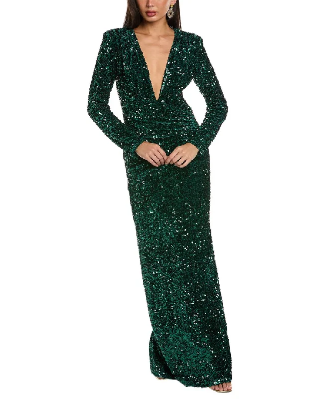 SHO by Tadashi Shoji Embroidered Gown